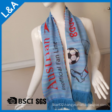 Polyester Blue Football Fans Scarf